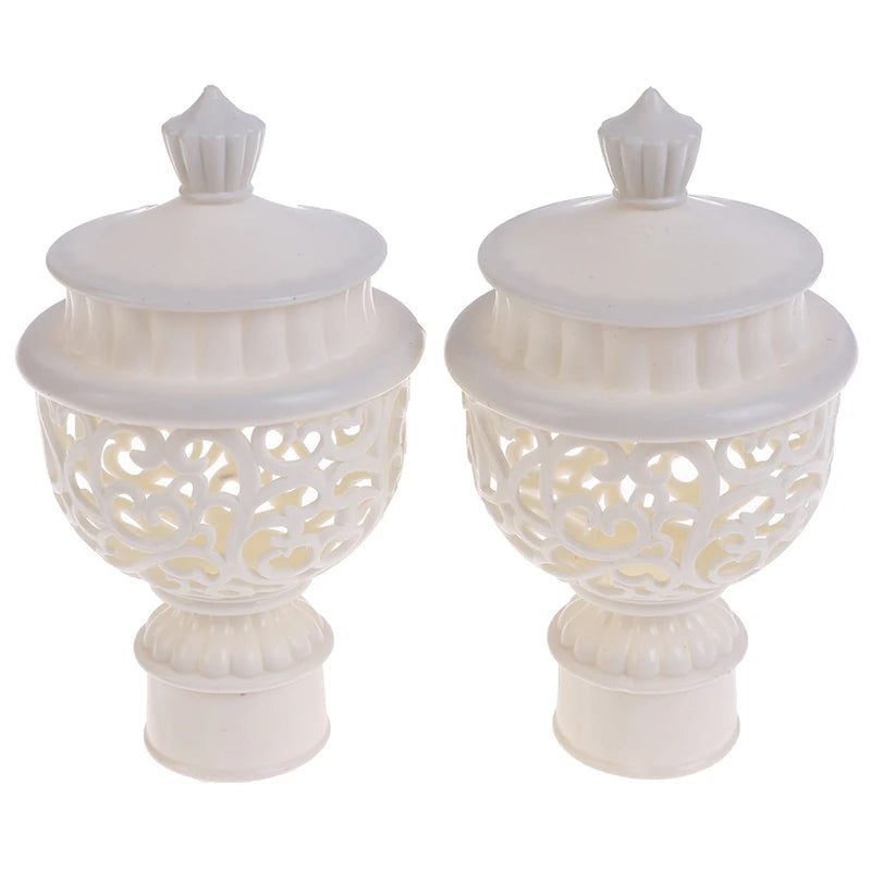 pommes rideau noires ornées motifs floraux élégantes rideau tige 28mm diamètre