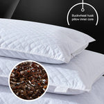 oreiller blanc coton sarrasin massage cou moderne literie voyage fermeture glissière