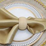 anneaux serviettes bois décor table mariage noël classiques naturels rond lisses événements festifs