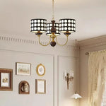 lustre moderne élégant pois doré noir suspension salon restaurant led câbles trois têtes