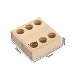 rangement outils bijouterie 12 trous bois naturel surface lisse rustique minimaliste pinceaux