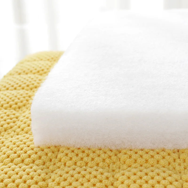 coussin siège forme amovible lavable mousse mémoire forme coton épais moderne bleu clair jaune