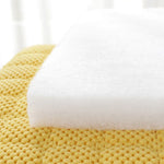 coussin siège forme amovible lavable mousse mémoire forme coton épais moderne bleu clair jaune