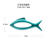 décoration murale poisson 3d moderne plastique adhésif argent bleu or salon