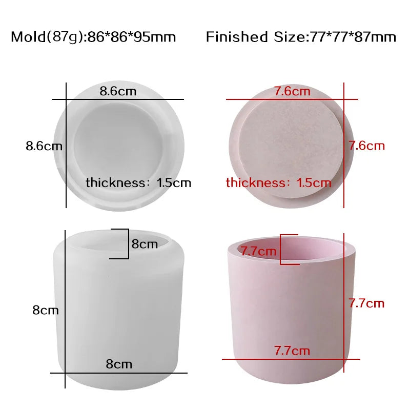 moules silicone epoxy résiné pots fleurs succulentes boîtes rangement floral moderne minimalistes