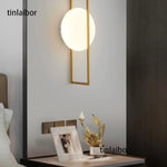 lampe murale moderne minimaliste noir doré éclairage chambre salon entrée étude