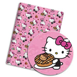 protège carte imprimé hello kitty coton polyester résistant fruits gâteaux cartoon