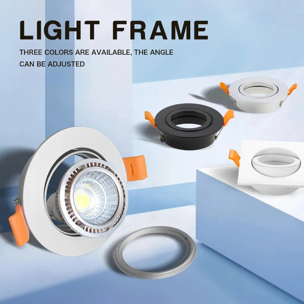 encastrable led spot lumière argent noir blanc chambre moderne ampoûle câble aluminium downlight