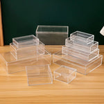 boîtes rangement transparentes modernes empilables haute transparence diverses tailles petite cuisine organisation ménage minimaliste