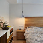 lampes suspendues modernes noir bronze gris clair abat jour conique living bedroom dining room