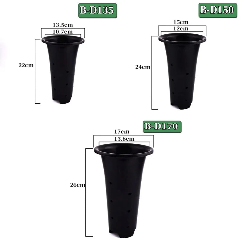 pots plante moderne perforés noir transparent profonds jardinintérieur 10pcs 5pcs