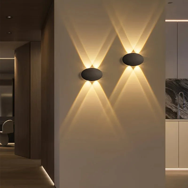 applique murale led ip65 4w noir contemporaine adhésive extérieur intérieur