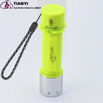 lampe plongée jaune fluo rechargeable modes lumière intense étanche flashlight utilitaire