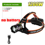 lampe frontale led rechargeable tactique hiking camping 180° bande élastique usb