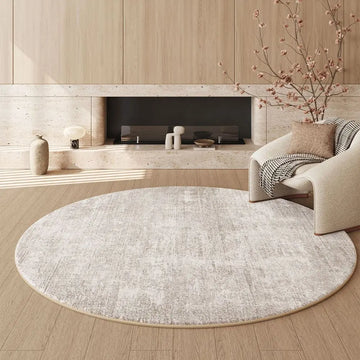 tapis rond polyester imperméable rayures concentriques moderne fond antidérapant facile nettoyage intérieur salon chambre