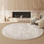 tapis rond polyester imperméable rayures concentriques moderne fond antidérapant facile nettoyage intérieur salon chambre