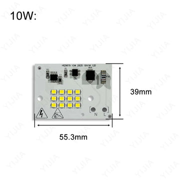 projecteur panneau led blanc 2835 smd 10w 200w intelligent ac220v 70 80 ra