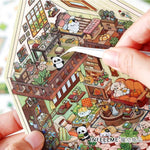 puzzle 3d multicolore cartoon meubles personnages plantes adhésifs diy enfants adolescents stress