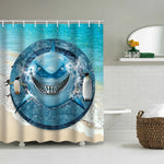 rideau douche motif marine tapis bain couvercle toilette poissons coraux