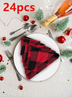 serviettes table rouge blanc carreaux classiques 40x40cm pack pcs dîner maison festive