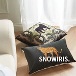 housses coussin imprimées jungle animaux vert noir moderne canapé chaise voiture décoration