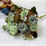 bouquet fleurs artificielles soie mariage décoration maison extérieur blanc rose vert classique