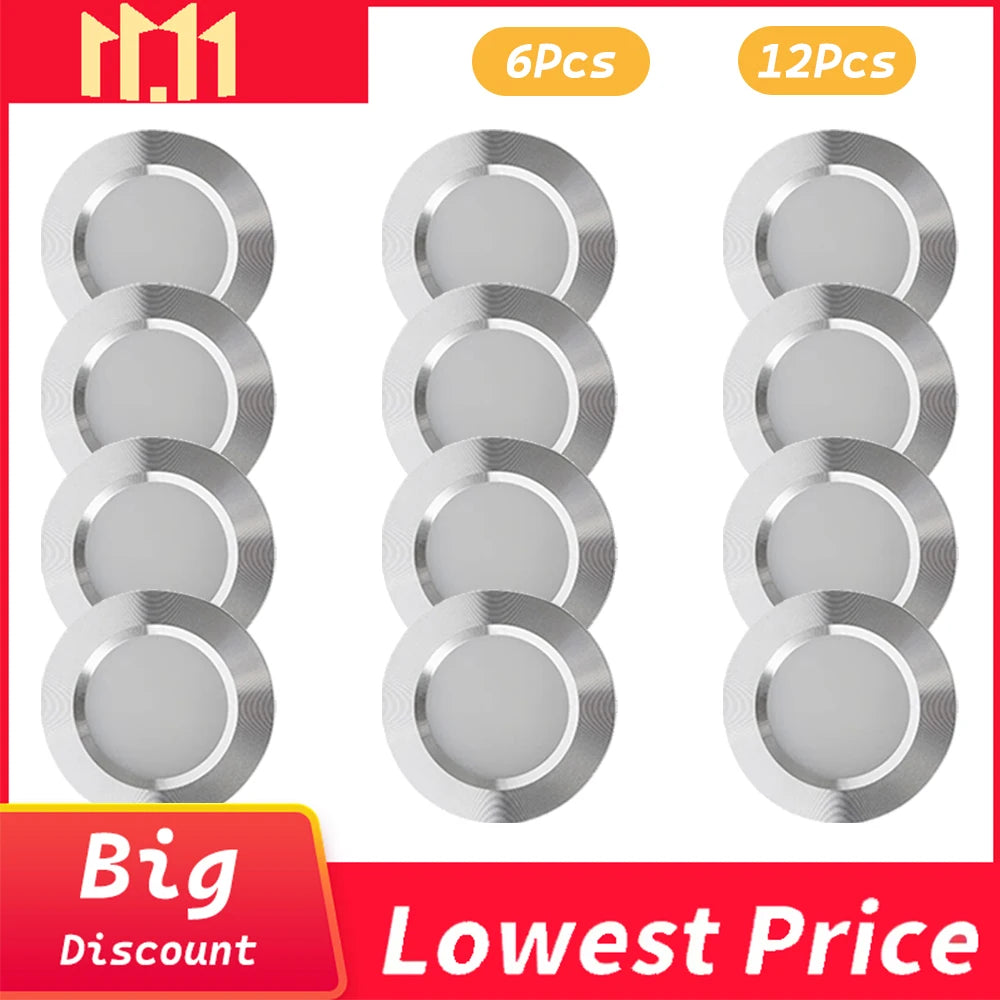 plafonnier led argent noir blanc moderne 12v 3w nickel opaques