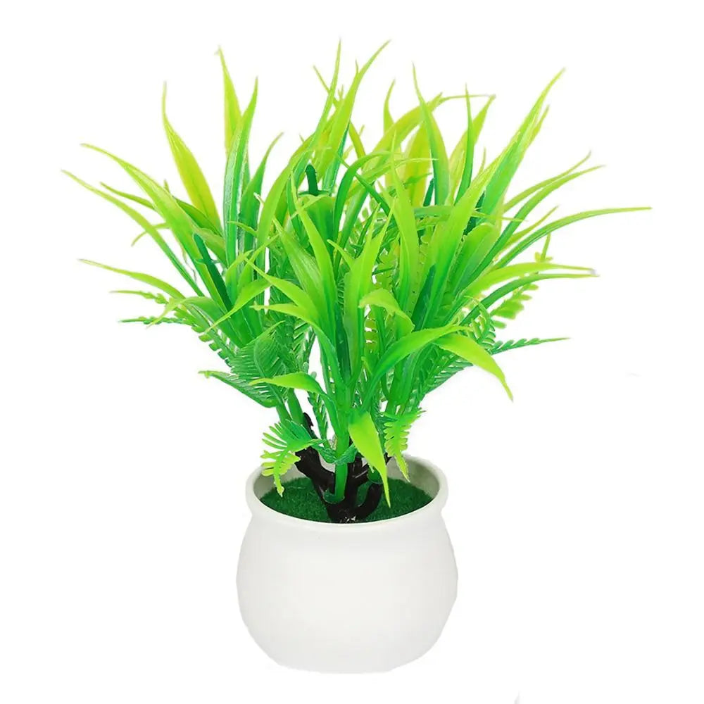 plantes artificielles vertes moderne pot blanc décoration extérieur feuilles simples anniversaire exposition réaliste
