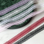 rubans dentelés organza polyester coloris unis 10m élégants mariage décoration bricolage bouquet