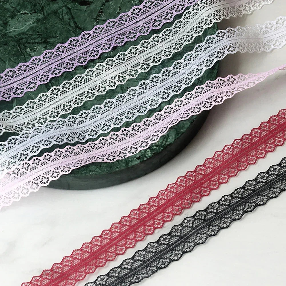 rubans dentelés organza polyester coloris unis 10m élégants mariage décoration bricolage bouquet