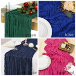 tableau chemin table bleu marine vert foncé rose rouge crepe plissé moderne élégant mariage