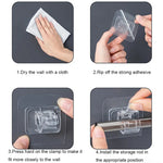 crochet adhésif transparent moderne tige rangement clip rideau support mural sans motif clips vêtements