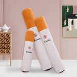 coussin body cigarette no smoking orange moderne humoristique patchwork polyester coton décoration sofa chambre