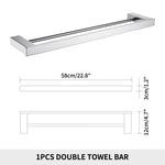 ensemble accessoires salle bain chrome moderne étagère murale porte serviettes porte savon porte rouleau