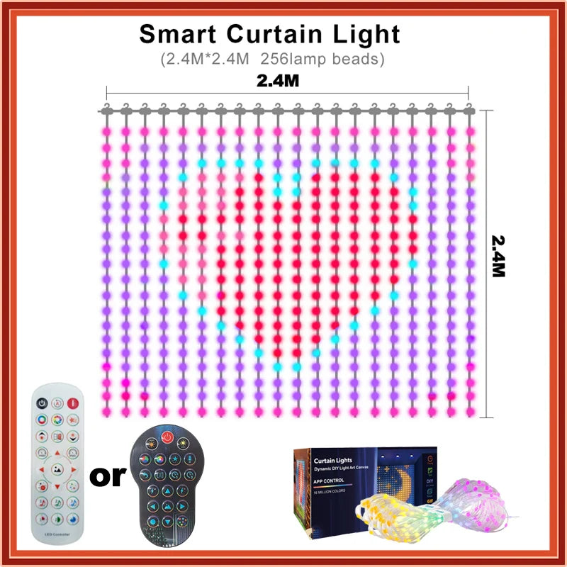 guirlandes led modulables multicolores pixel art motifs variés app contrôlables waterproof ip65