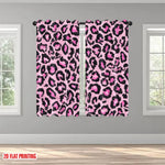 rideaux léopard rose moderne pièces polyester opaques 130x210 75x165 cm