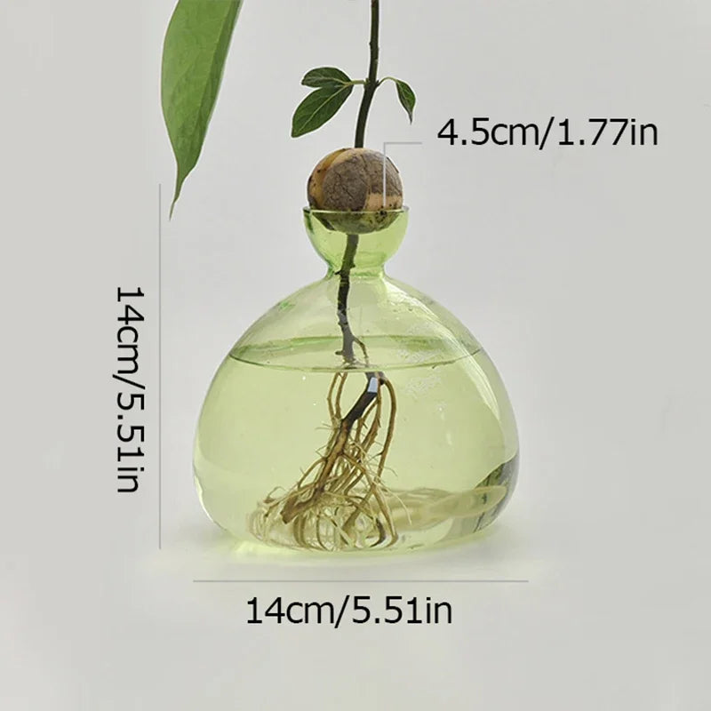 vase moderne transparent rose bleu vert jaune marbré petite grande
