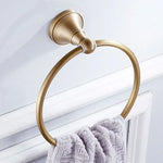 accessoires salle bain bronze finition brossé vis fixations classiques or satiné texture satinée