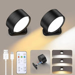 lampes murales led rechargeables télécommande moderne noir blanc minimaliste