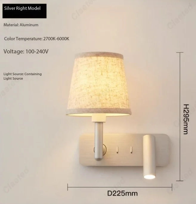 lampe murale moderne or abatjour beige minimaliste led chambre salle manger