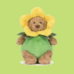 peluche ours marron clair robe capuche blanche douce enfant adulte