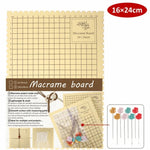 kit bricolage macramé planche mousse fils colorés épingles fleurs loisirs créatifs nœuds