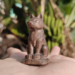 statuette bois loup gravure art traditionnel décoration maison anniversaire pendaison crémaillère cadeau