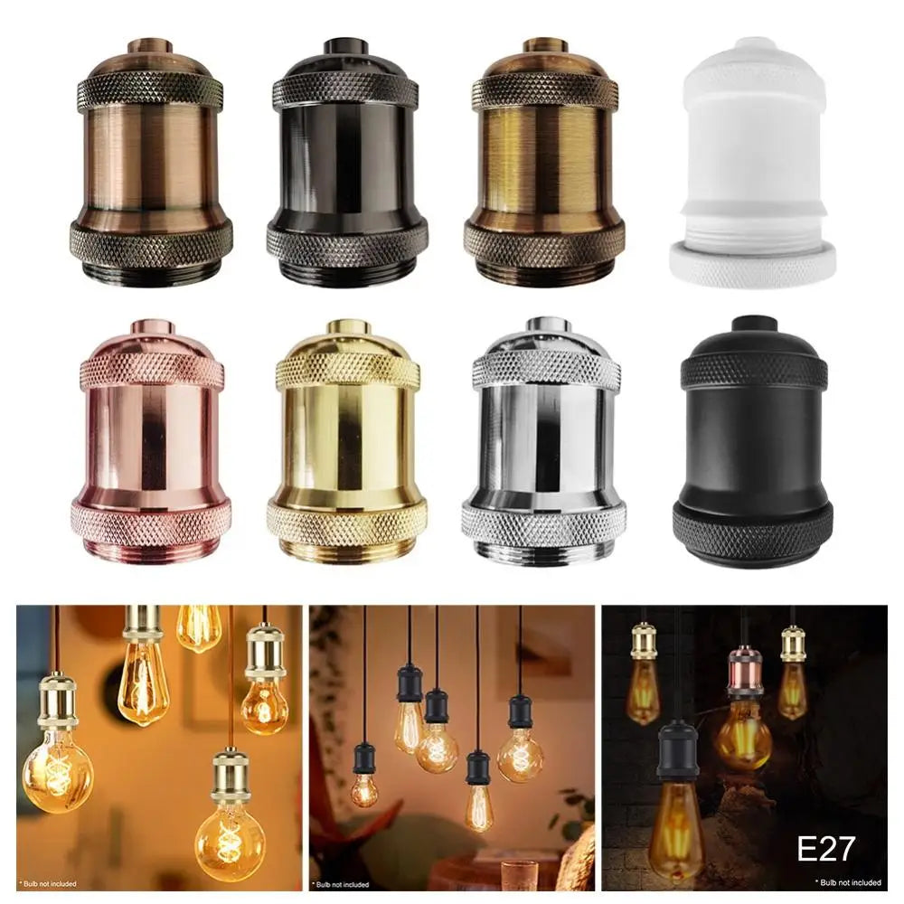 ampoule e27 vintage or cuivre texture brossée noir blanc durable facile