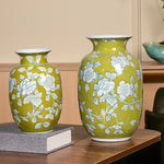 vases décoratifs fleurs classiques jaune bleu vert rose violet opaques