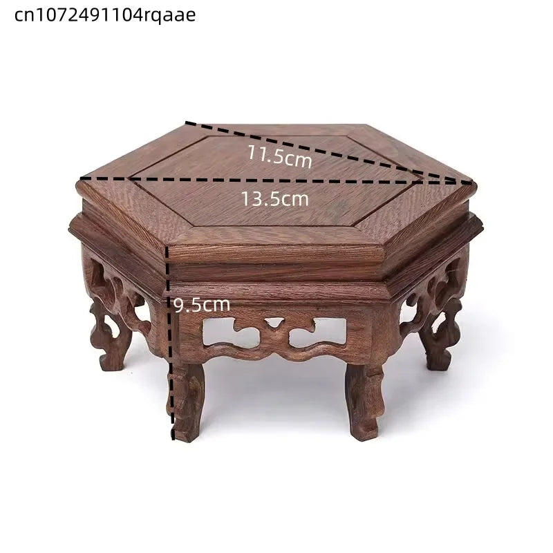 support encens bois naturel gravure décorative rustique artisanal objet religieux zen