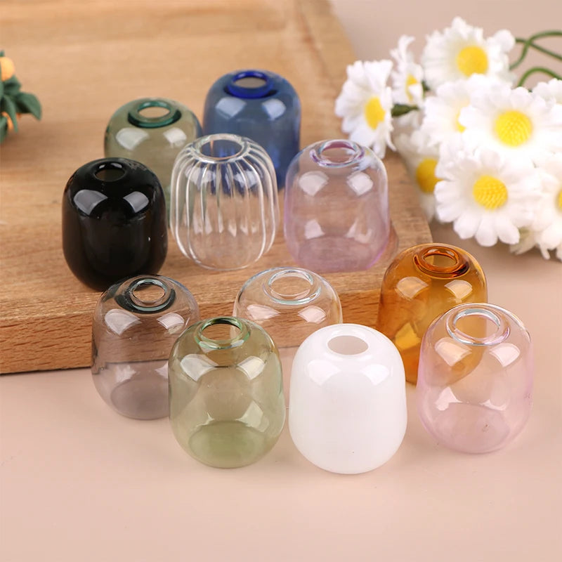 vases transparents modernes plastique noir bleu vert rose gris
