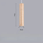 Lampes suspendues bois minimaliste modernes chambre salon éclairage LED marron foncé beigeclair