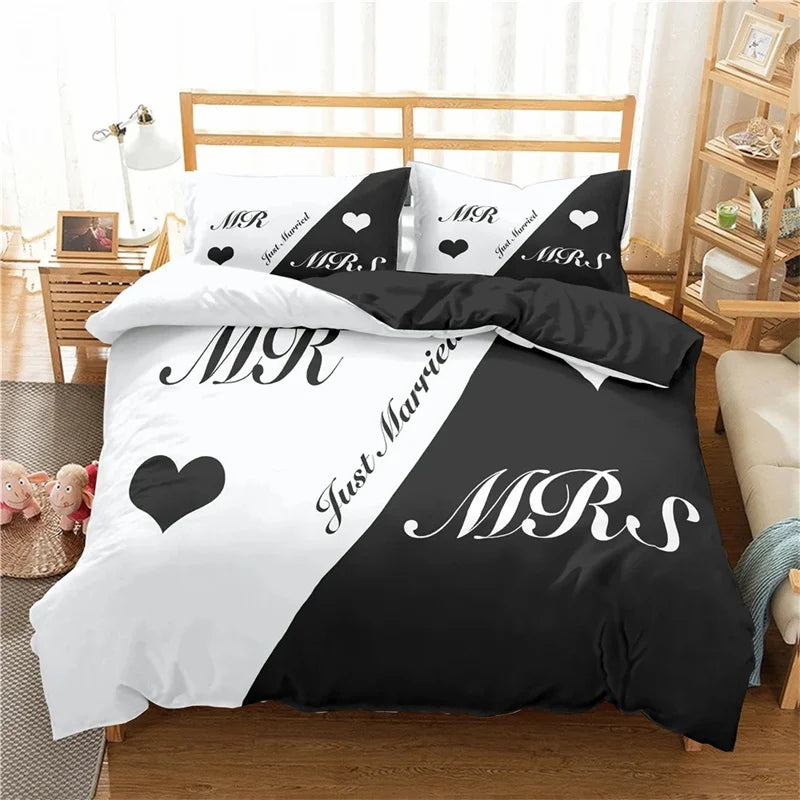 Literie couple polyester coton