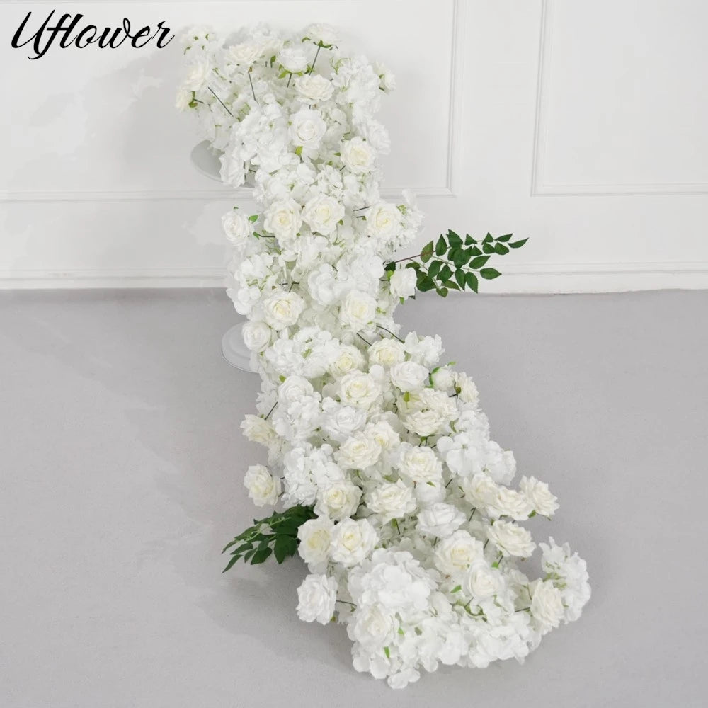 Fausse hortensia rose pour décoration murale